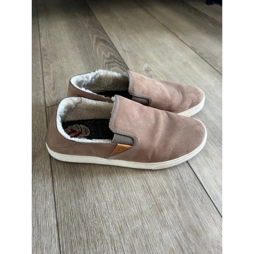 Olukai Pehuea Heu Genuine Shearling Waterproof Slip-On Sneaker  womens 11